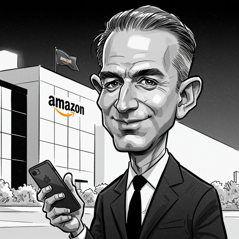 Jeff Bezos Caricature - Unique Artwork