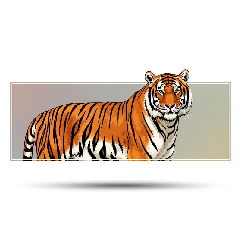 Majestic Orange Tiger Banner Design