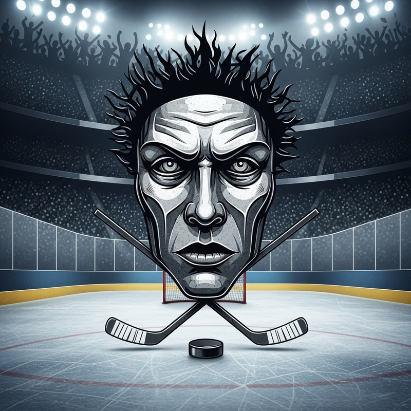 Steel Face Hockey Theme Art | Grateful Dead Inspired