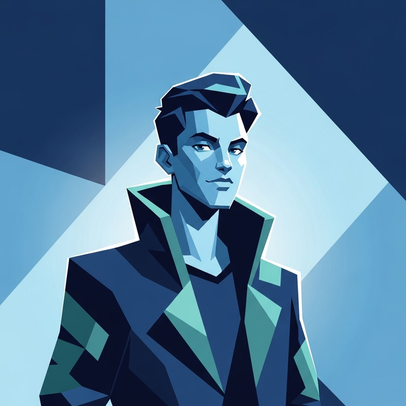 Modern Geometric Fashion Influencer - Cool-Tone Palette