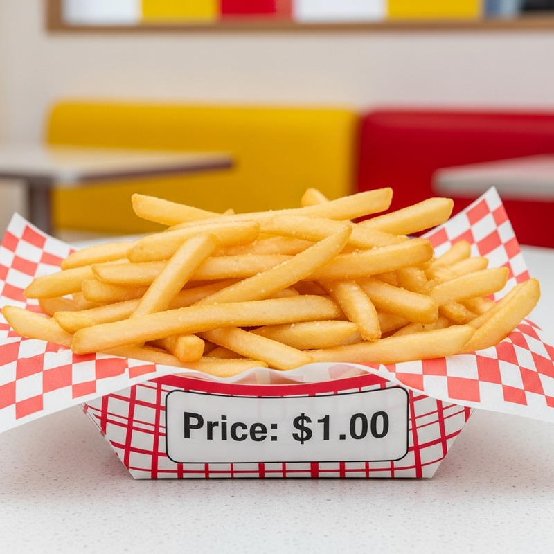 Crispy $1 Golden French Fries Tray | Fast Food Snack Crispy $1 Golden French Fries Tray | Fast Food Snack