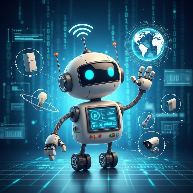 Cute IoT Mascot Design for Your Brand