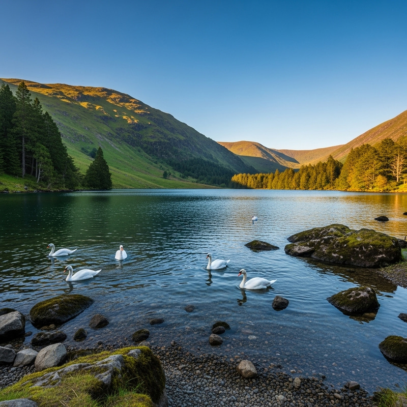 Breathtaking Lake in Serene Wilderness Breathtaking Lake in Serene Wilderness