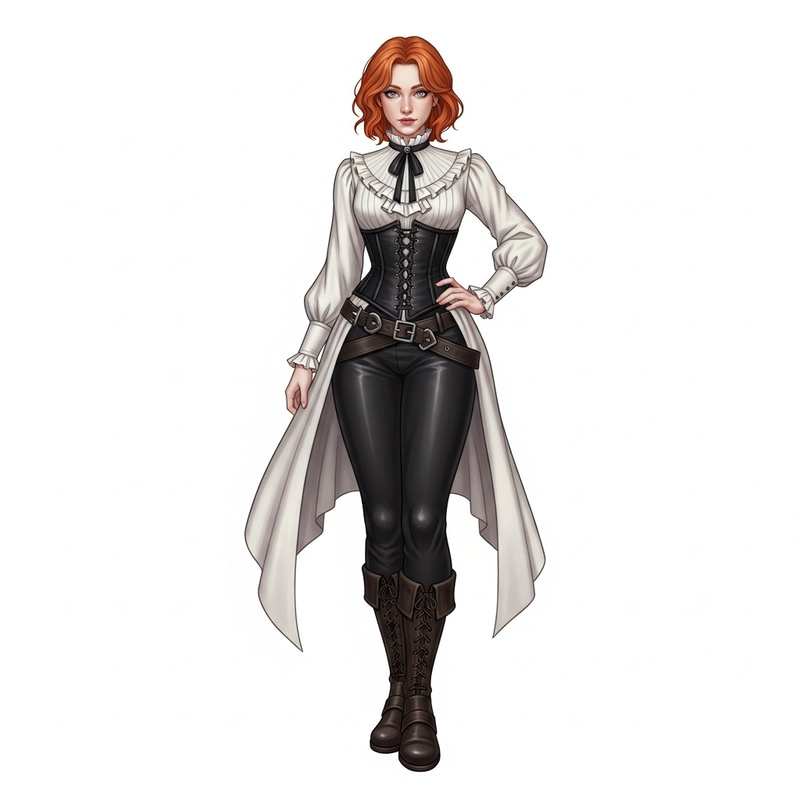 Girly Victorian Rogue Dhampir in High Fantasy Realm Girly Victorian Rogue Dhampir in High Fantasy Realm