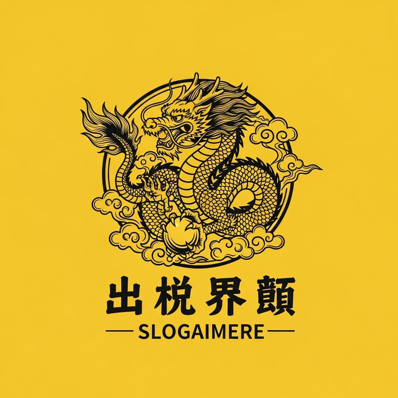 Chinese Dragon Logo | Ancient Mythical Creature Artistry