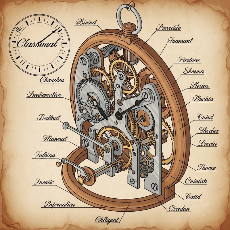 Antique Clockwork Parts Study | Detailed Gears & Springs Antique Clockwork Parts Study | Detailed Gears & Springs