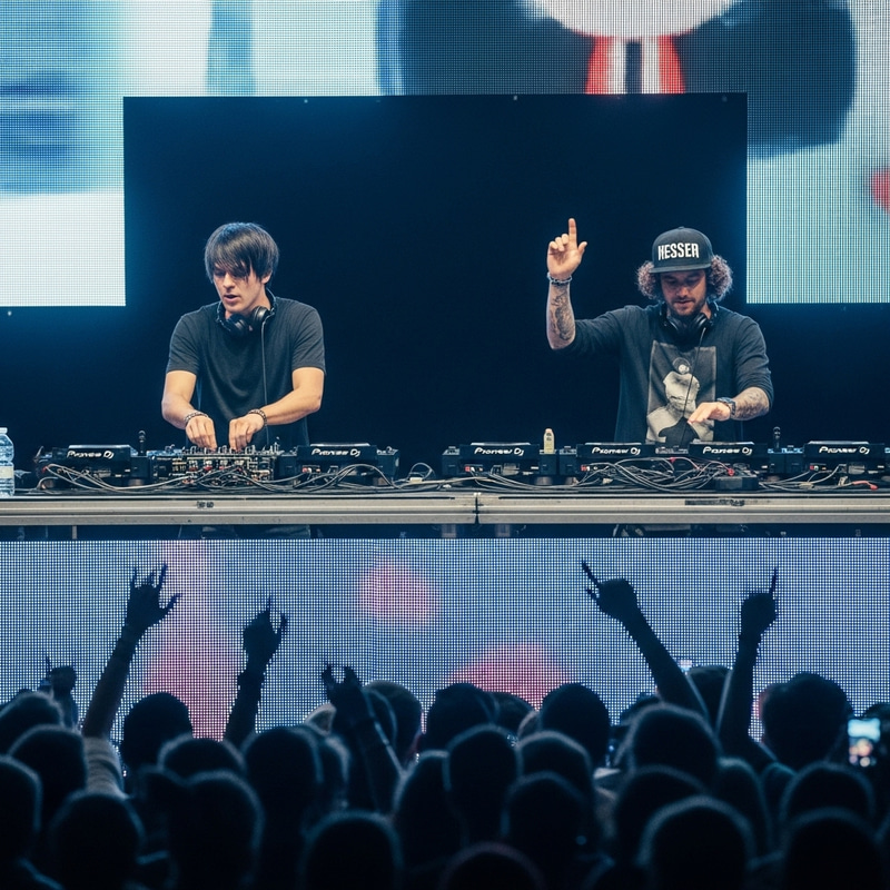 Energetic Flume and Skrillex DJ Performance Energetic Flume and Skrillex DJ Performance