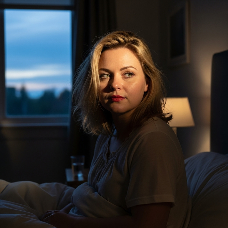 Blond Woman with Green Eyes | Round Face, Red Lips Blond Woman with Green Eyes | Round Face, Red Lips