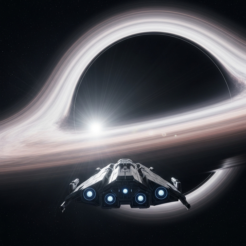 Spacecraft at Black Hole's Event Horizon: Time Dilation Ahead