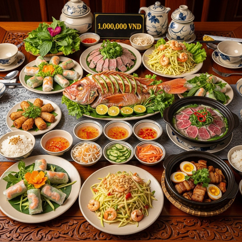 Luxurious Dining Experience: 1 Million Vietnamese Dong Luxurious Dining Experience: 1 Million Vietnamese Dong