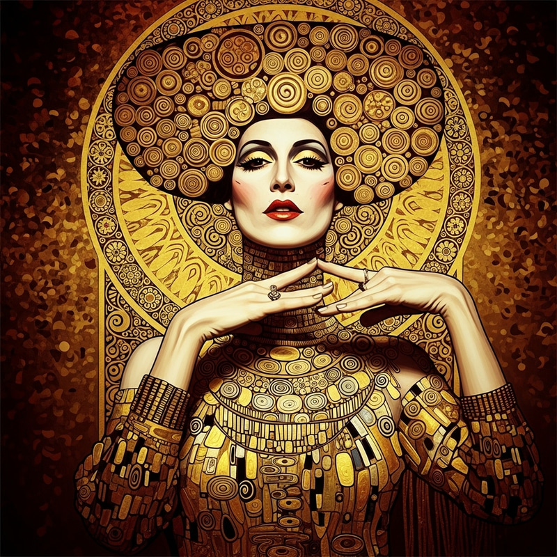 Flamboyant Art Nouveau Stage Performer Digital Painting