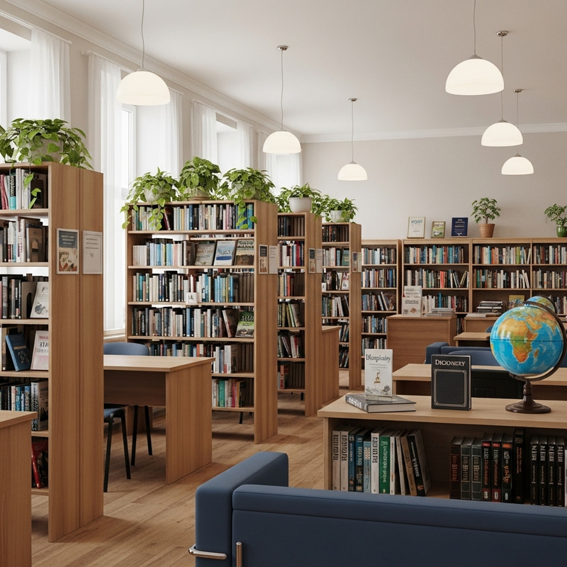 Quaint School Library for Relaxing and Studying Quaint School Library for Relaxing and Studying
