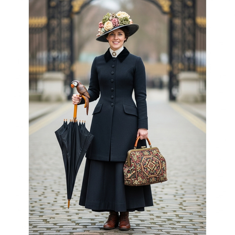 Julie Andrews as Mary Poppins - British Nanny with a Warm Smile Julie Andrews as Mary Poppins - British Nanny with a Warm Smile