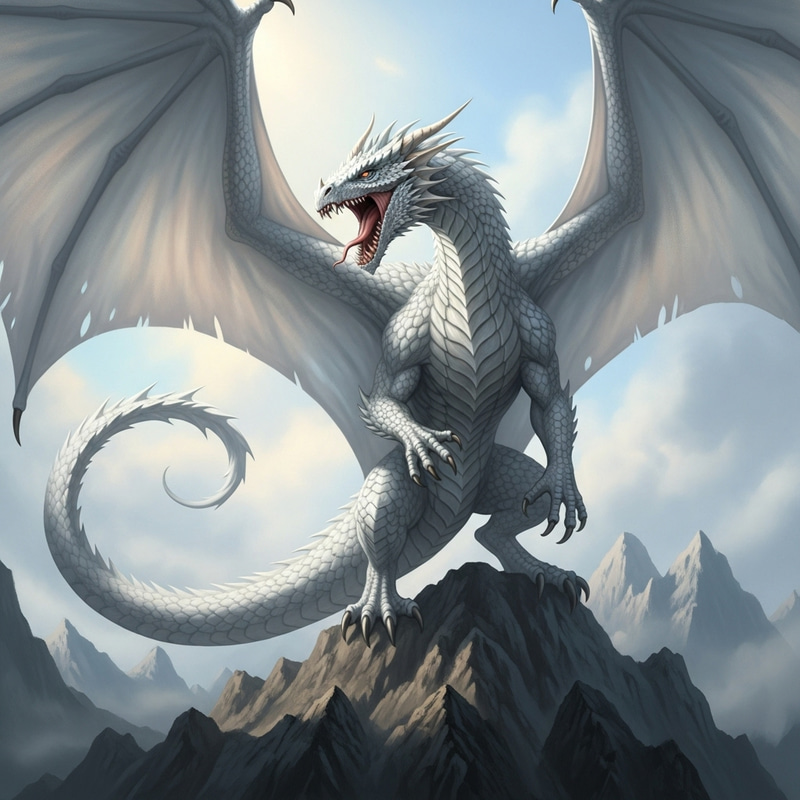 Majestic White Dragon - A Symbol of Power and Beauty Majestic White Dragon - A Symbol of Power and Beauty