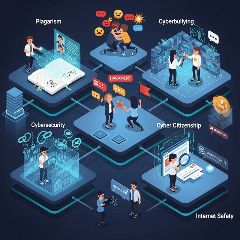 Virtual Environment Safety: Addressing Plagiarism, Cyberbullying, and Cyber Threats