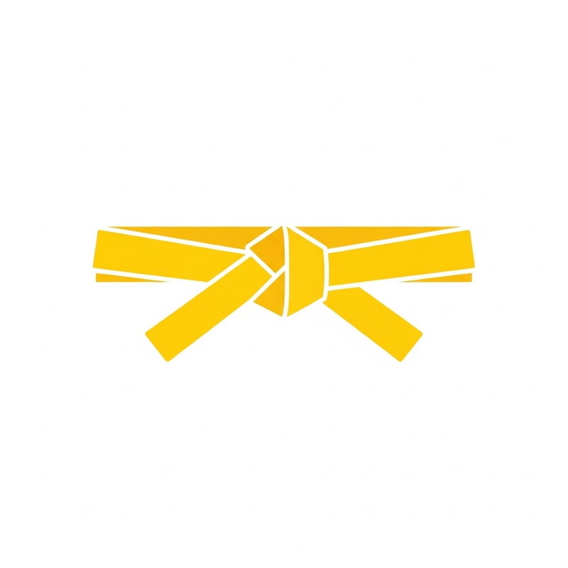 Yellow Judo Belt Icon