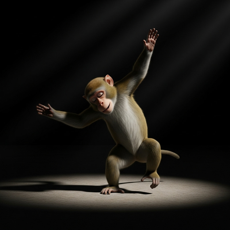 Monkey Dancing in the Dark: A Joyful Display