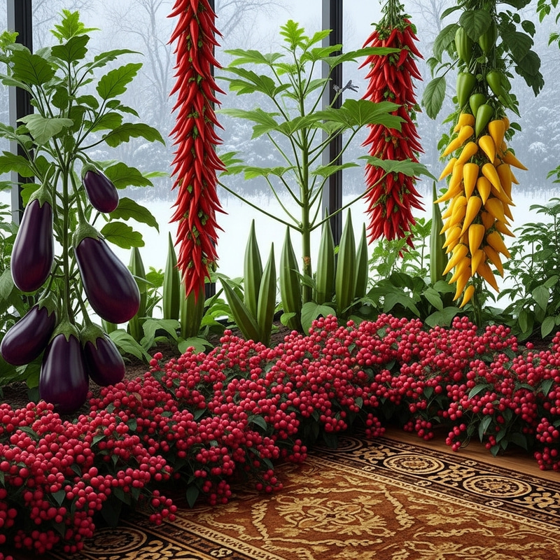 Vibrant Winter Garden with Indian Vegetable Diversity Vibrant Winter Garden with Indian Vegetable Diversity