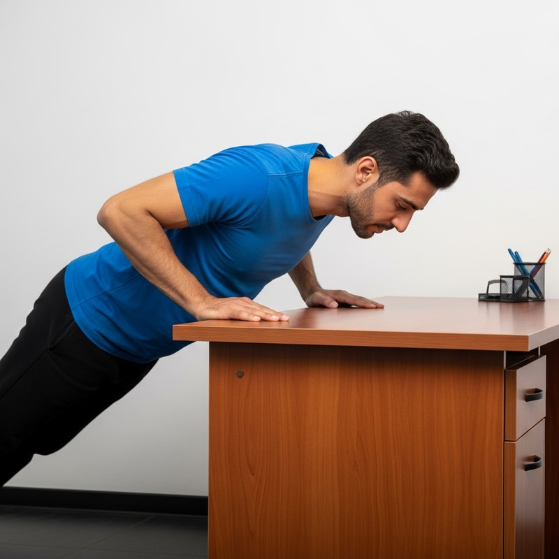Desk Push-Ups: Proper Form, Sets, and Repetitions Desk Push-Ups: Proper Form, Sets, and Repetitions