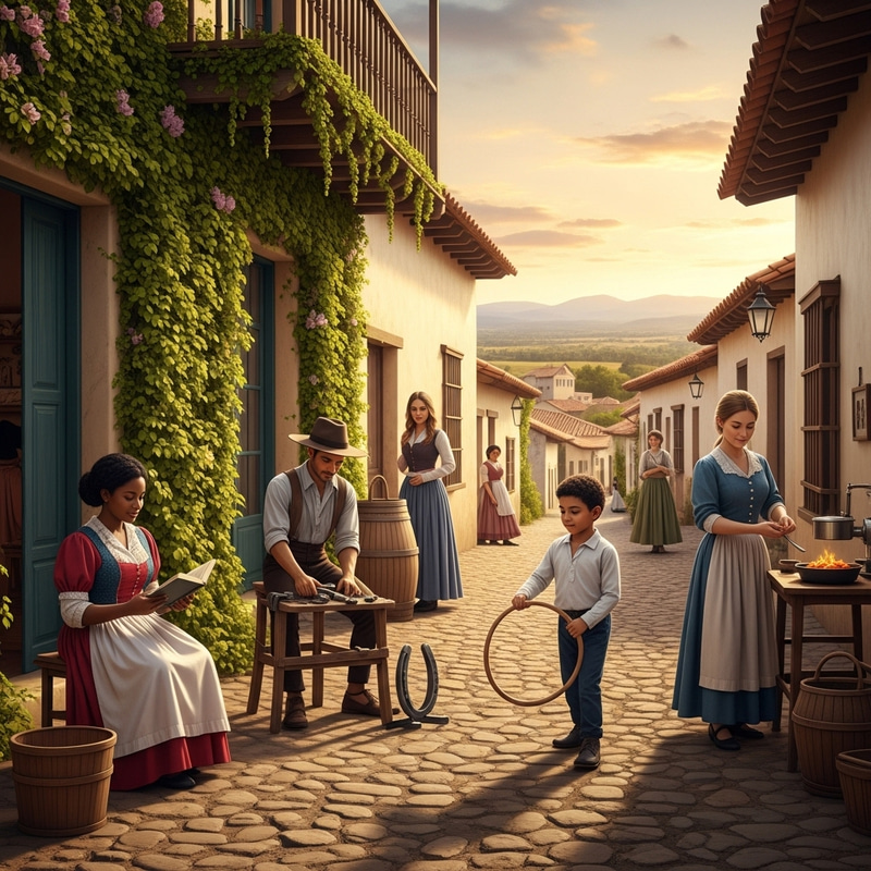 Historical Society Depiction in Villa Palmera - Envisioning Colonial Era Life Historical Society Depiction in Villa Palmera - Envisioning Colonial Era Life