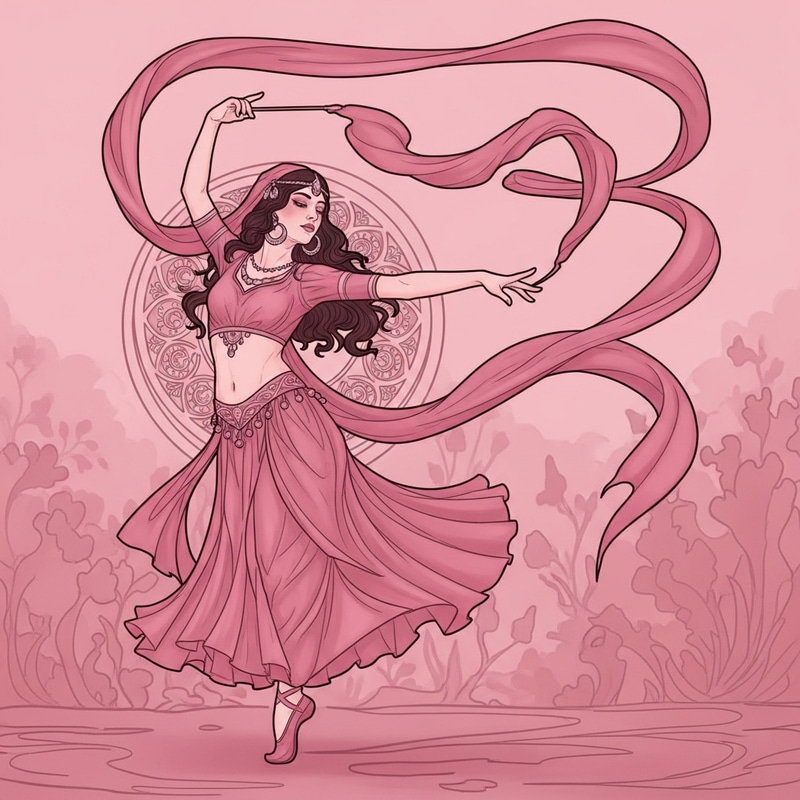 Ethereal Dance in Pink Tones | Odalisque Interpretation Ethereal Dance in Pink Tones | Odalisque Interpretation