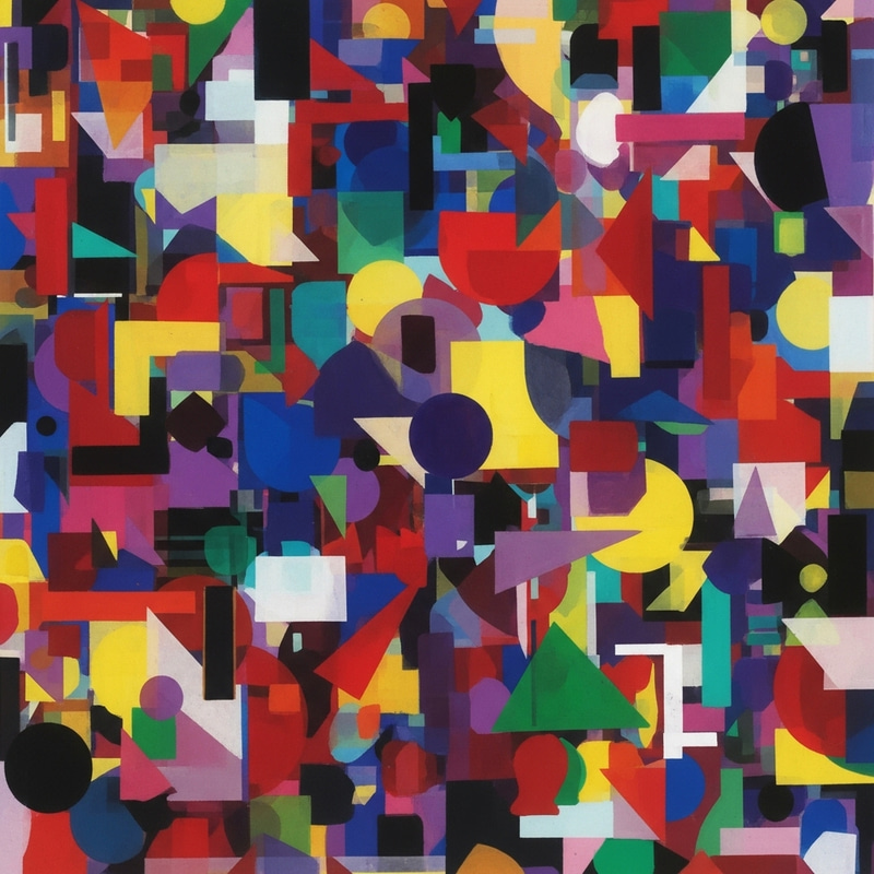 Abstract Patterns and Vibrant Colors: Chaotic Harmony Artwork
