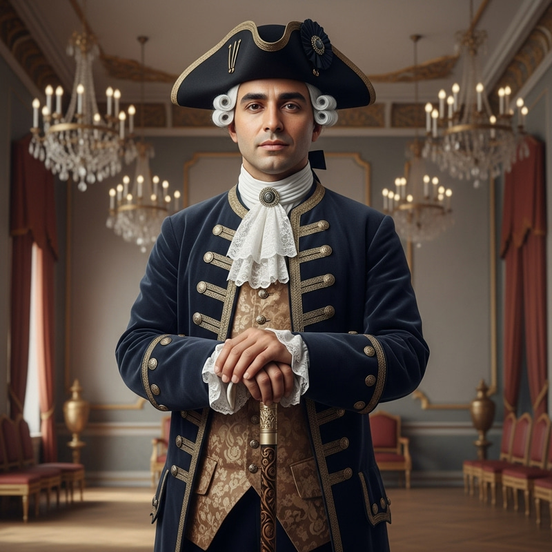 Elegant Gentleman in Tricorn Hat | Classic Nobility and Power