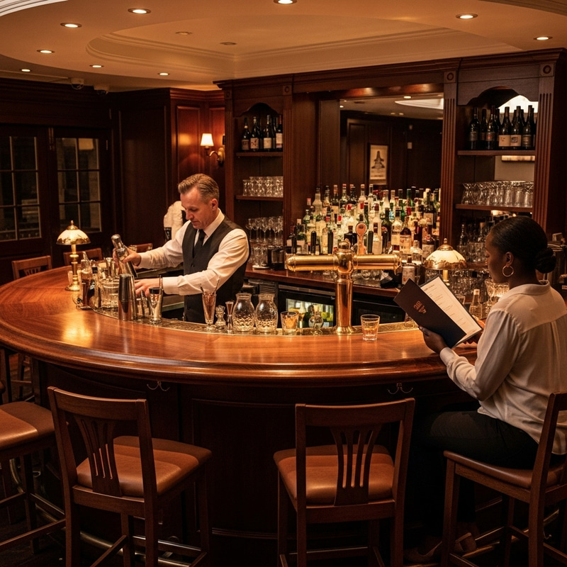 Experience Our Cozy Round Bar Ambiance Experience Our Cozy Round Bar Ambiance