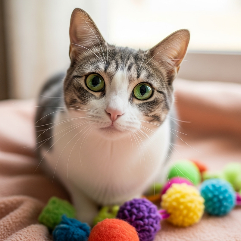 Close-Up Image of a Domestic Short-Haired Cat Close-Up Image of a Domestic Short-Haired Cat