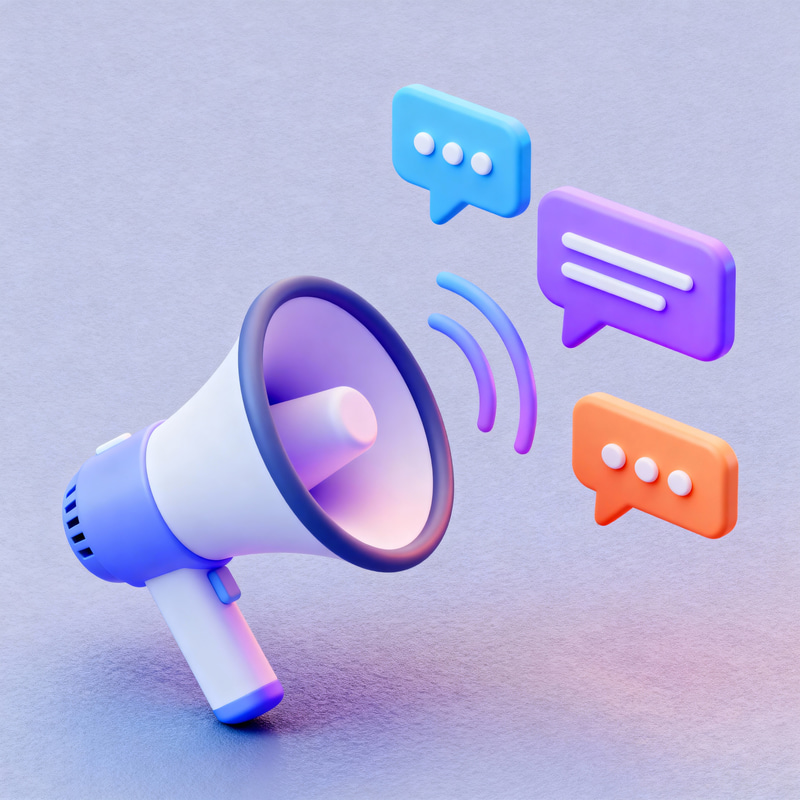 3D Isometric Megaphone Illustration - Modern Design 3D Isometric Megaphone Illustration - Modern Design