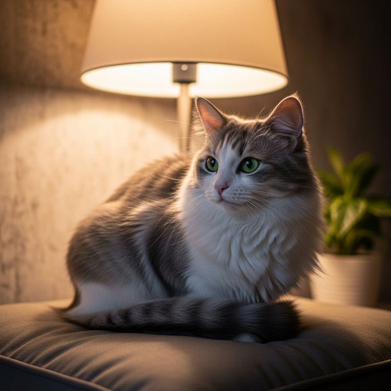 Serenely Sitting Cat