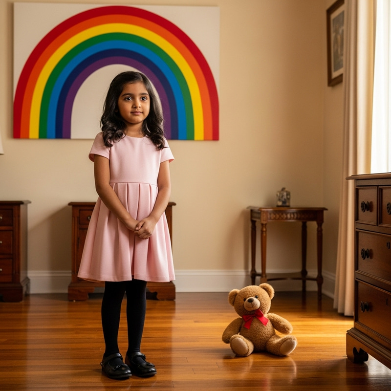 Adorable Little Girl in Black Pantyhose Adorable Little Girl in Black Pantyhose