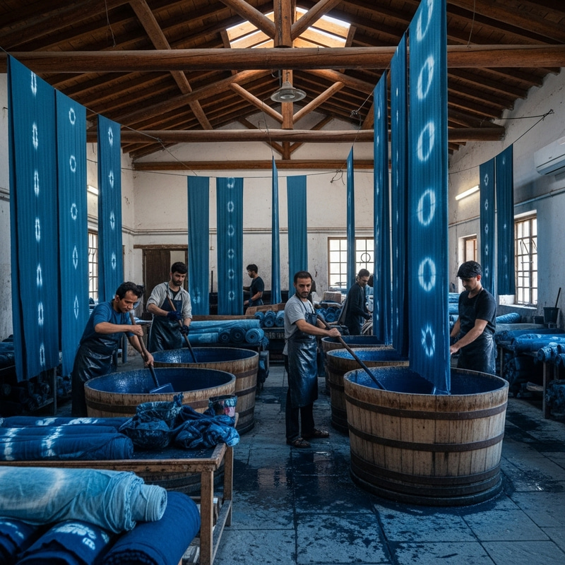 Authentic Blue Dye Workshop: Master Artisans Crafting Indigo Fabrics