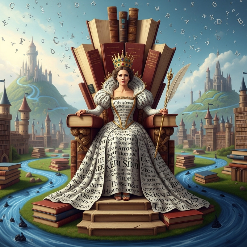 Queen of Words: Majestic Ruler of the Literary Realm Queen of Words: Majestic Ruler of the Literary Realm