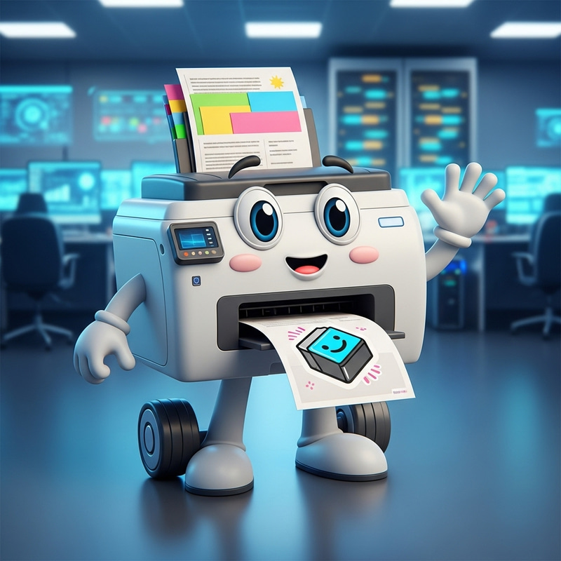 Creative Printer Mascot for Your Brand Creative Printer Mascot for Your Brand