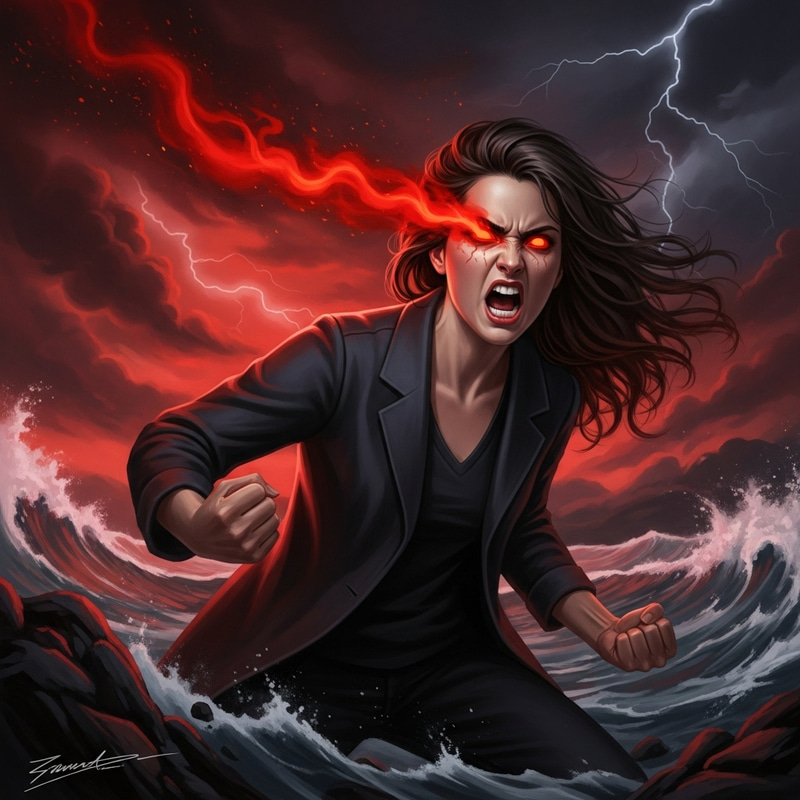 Expressive Art: Woman's Anger Captured