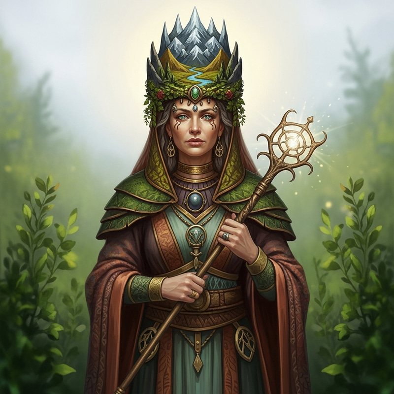 Earthy High Priestess: Personification of Mother Nature Earthy High Priestess: Personification of Mother Nature