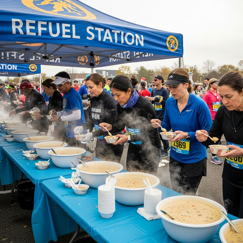 Marathon Refreshment Stand: Clam Chowder for Runners Marathon Refreshment Stand: Clam Chowder for Runners