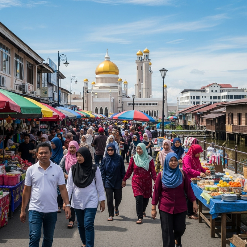 Bandar Seri Begawan Cityscape in Brunei Bandar Seri Begawan Cityscape in Brunei