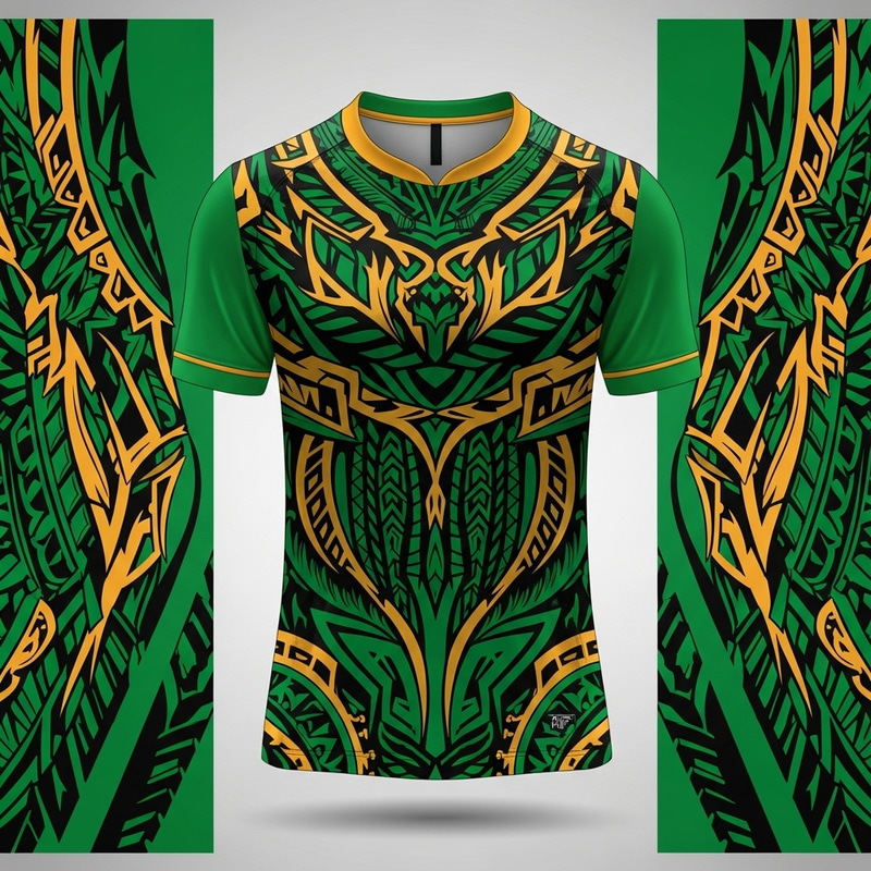 Ethnic Tribal Pattern Jersey - Vibrant & Stylish Design