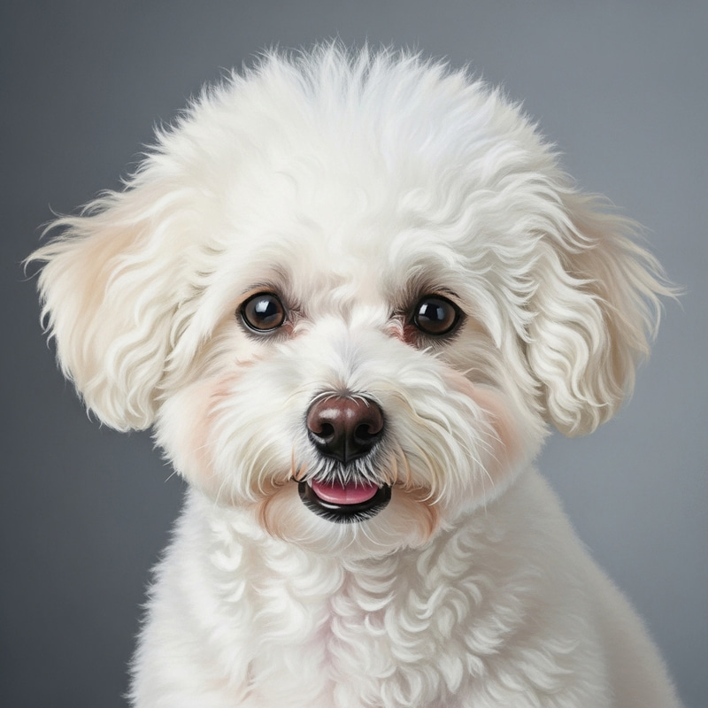 Delightful White Bichon Frise Studio Portrait | Pet Photography Masterpiece Delightful White Bichon Frise Studio Portrait | Pet Photography Masterpiece