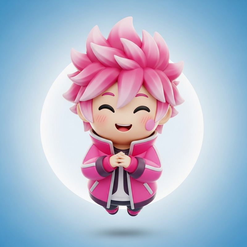 3D Cute Pink Float Naruto Japanese Anime Icon 3D Cute Pink Float Naruto Japanese Anime Icon