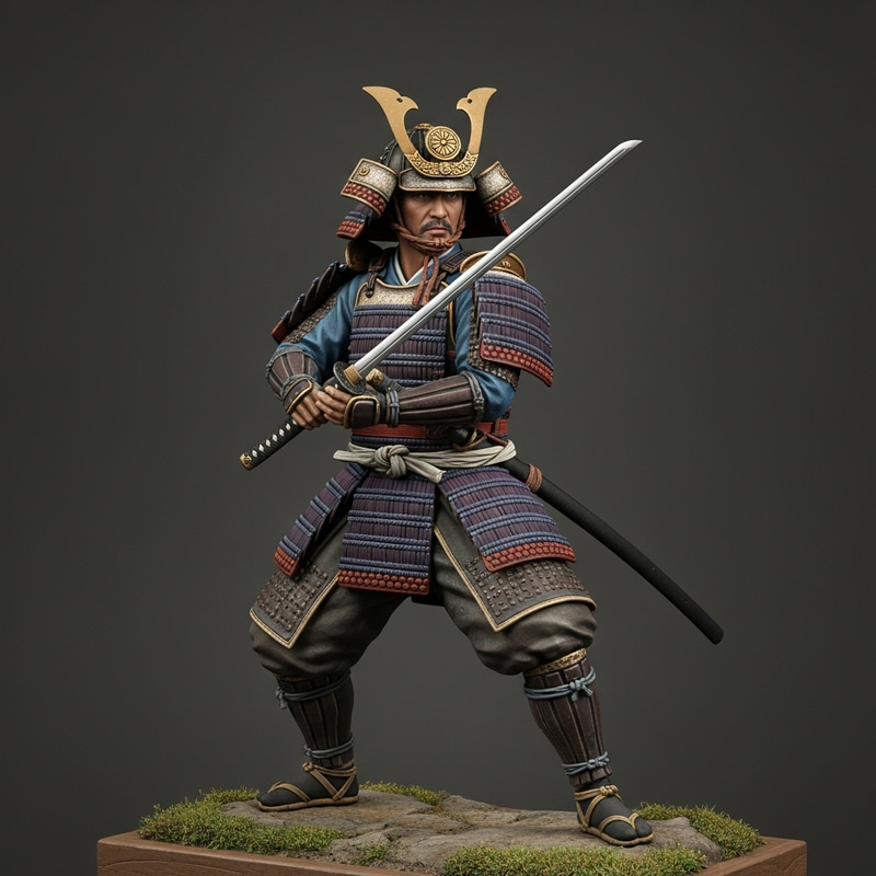 Traditional Japanese Swordsman Portrait | Detailed Samurai Warrior Traditional Japanese Swordsman Portrait | Detailed Samurai Warrior