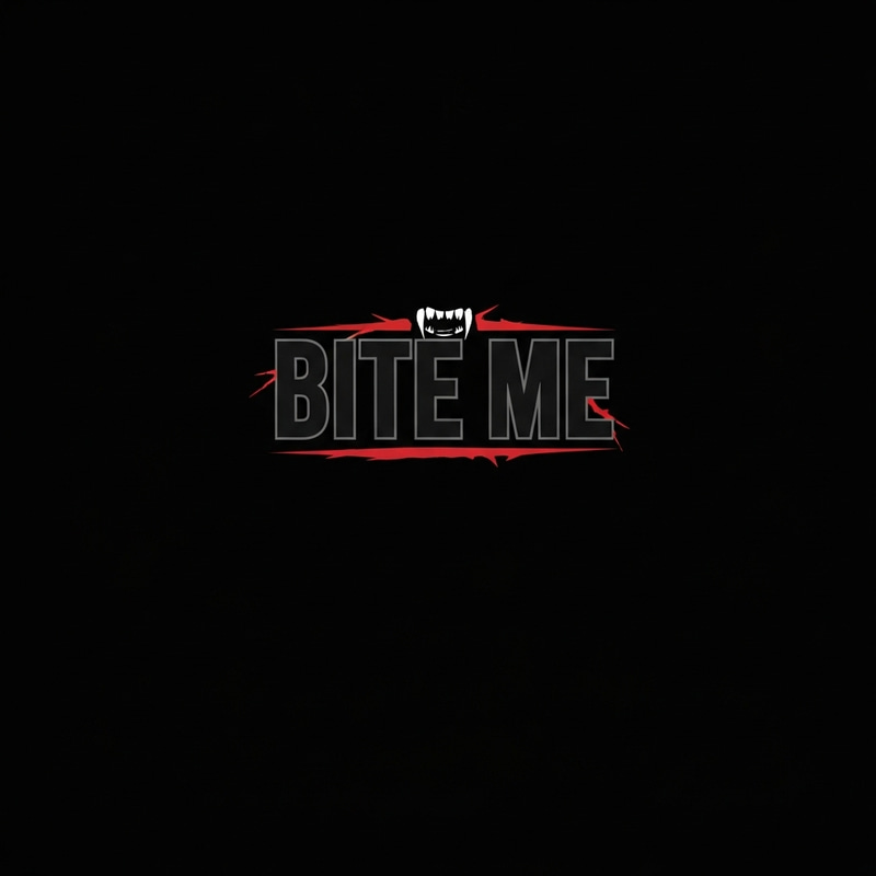 Dark Bite Me T-Shirt Logo Design | Stylish Graphic Art
