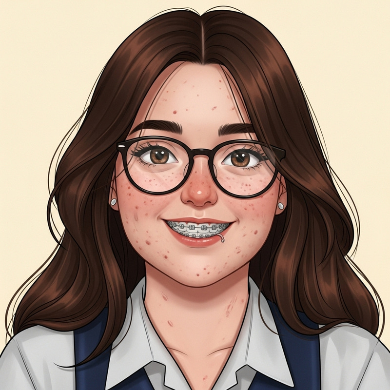 Adorable Chubby Girl with Glasses and Braces | Nerd Beauty Adorable Chubby Girl with Glasses and Braces | Nerd Beauty