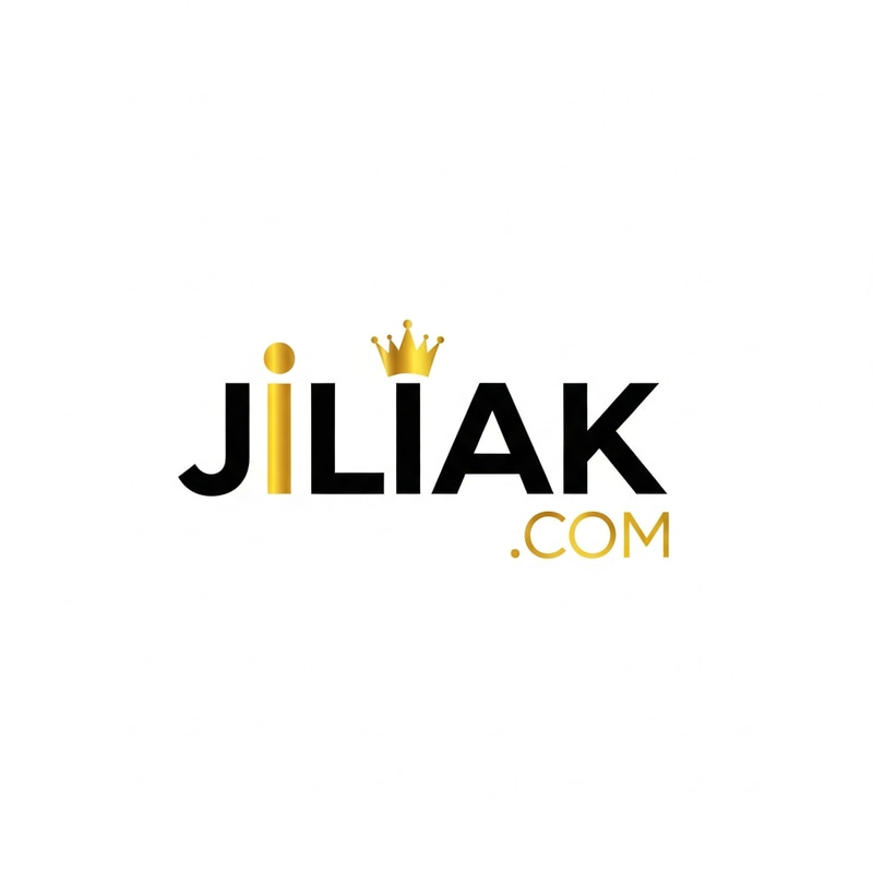 JILIAK.COM Logo with Crown in Gold, Yellow & Black Colors