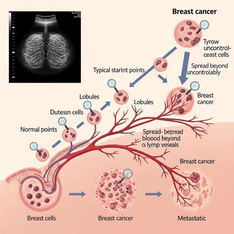 Breast Cancer Development Process: Types, Spread & Early Detection Breast Cancer Development Process: Types, Spread & Early Detection