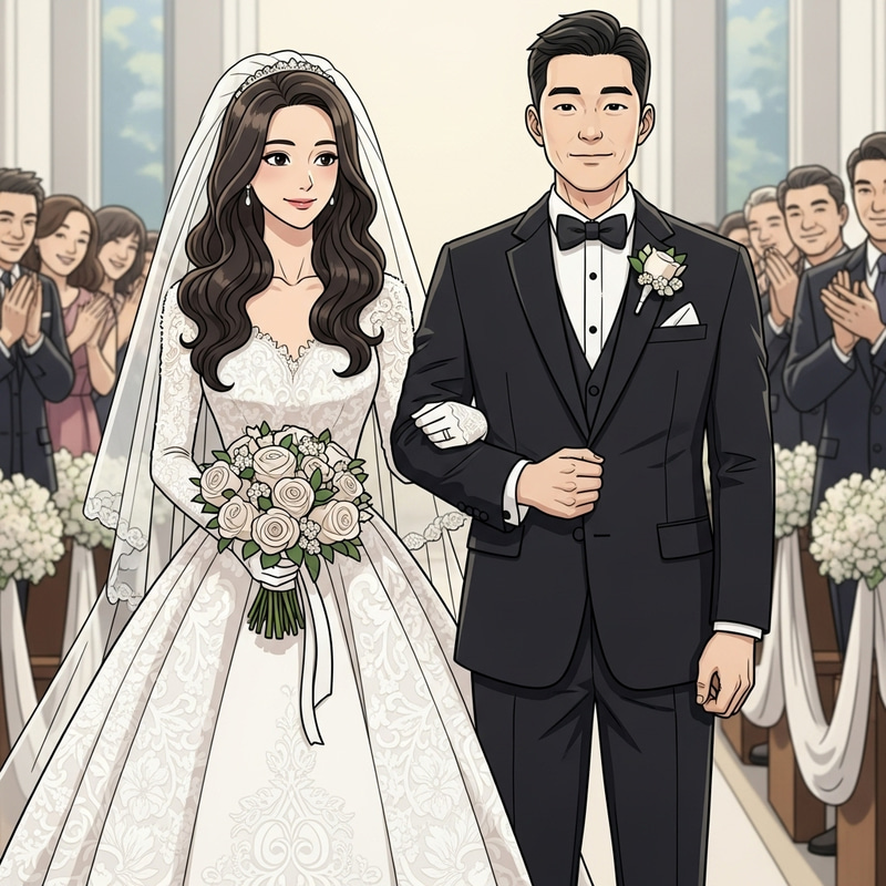 Animated Bride and Groom Wedding Ceremony Animated Bride and Groom Wedding Ceremony