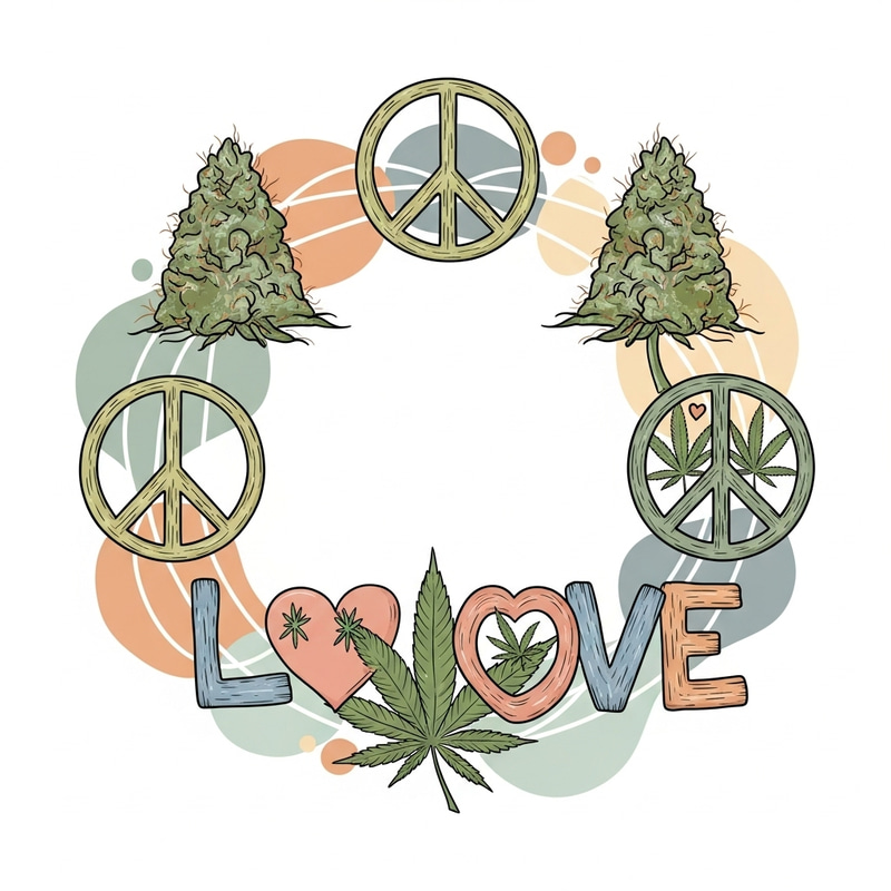 Peace, Love and Cannabis Harmony Design Peace, Love and Cannabis Harmony Design