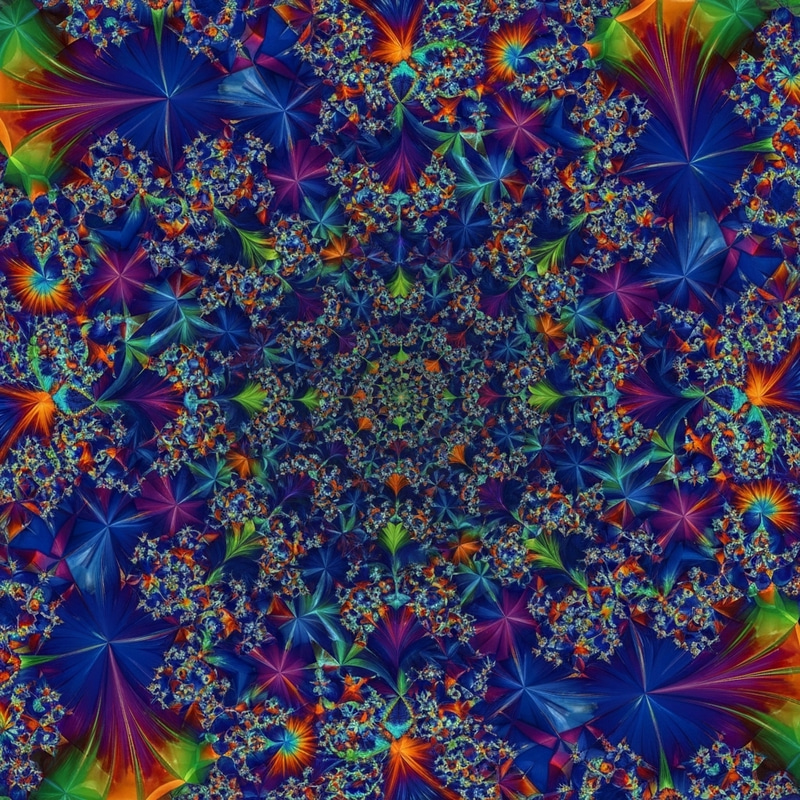 Vibrant Geometric Fractal Design Vibrant Geometric Fractal Design